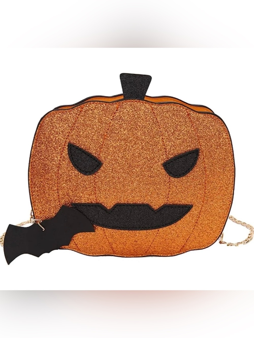 NWOT Glitter Pumpkin Crossbody Bag
